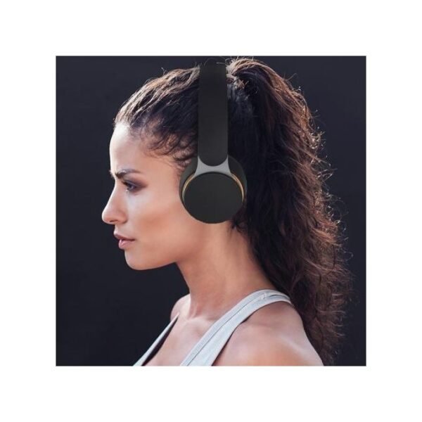 Casque sans fil Bluetooth avec écouteurs stéréo pliables - Bleu foncé – Image 3