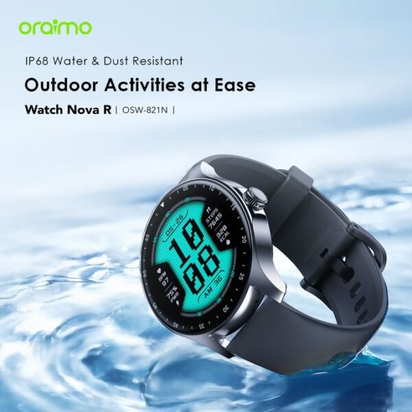 Montre Oraimo Nova R 1,39 pouces Panda Glass IP68 Smart Watch - Noir – Image 3